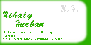 mihaly hurban business card